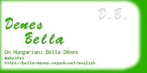 denes bella business card